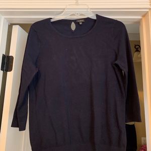 Talbots Navy 3/4 Sleeve Top